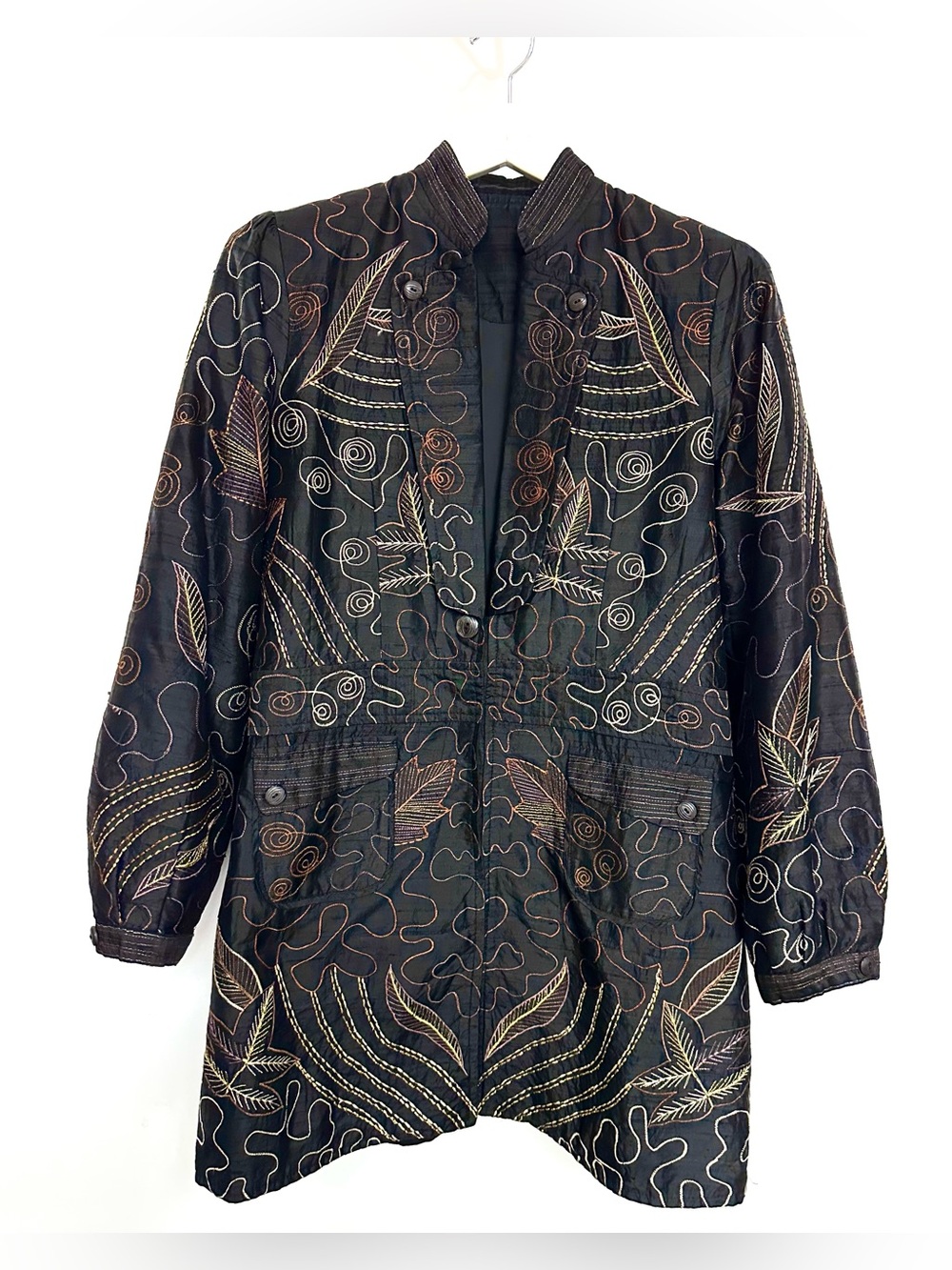 SILK✨ Hand Embroidered - Made in Nepal lightweight jacket
